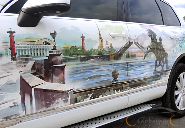 Санкт-Петербург, рисунок на авто